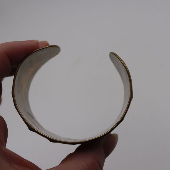 Vintage Copper Braided Woven Cuff Bracelet Bohemian Avant Garde Wide Cuff - Picture 7 of 10